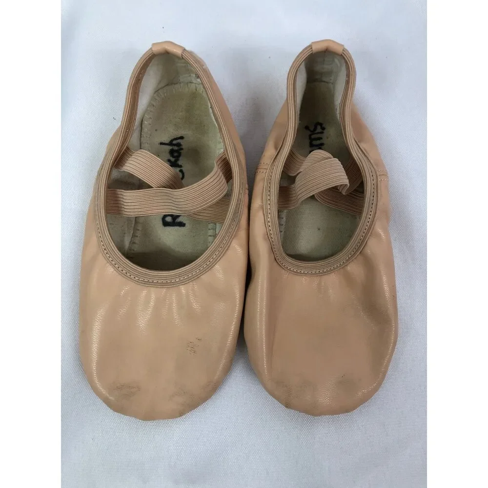 Pre-Owned Dance Ballet Shoes Stelle Child 10M Leather Single Strap Full Sole